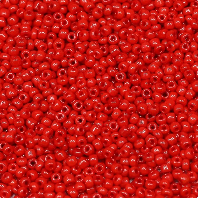 OJOS ABALORIOS ROJOS 2mm + 100 ALFILERES