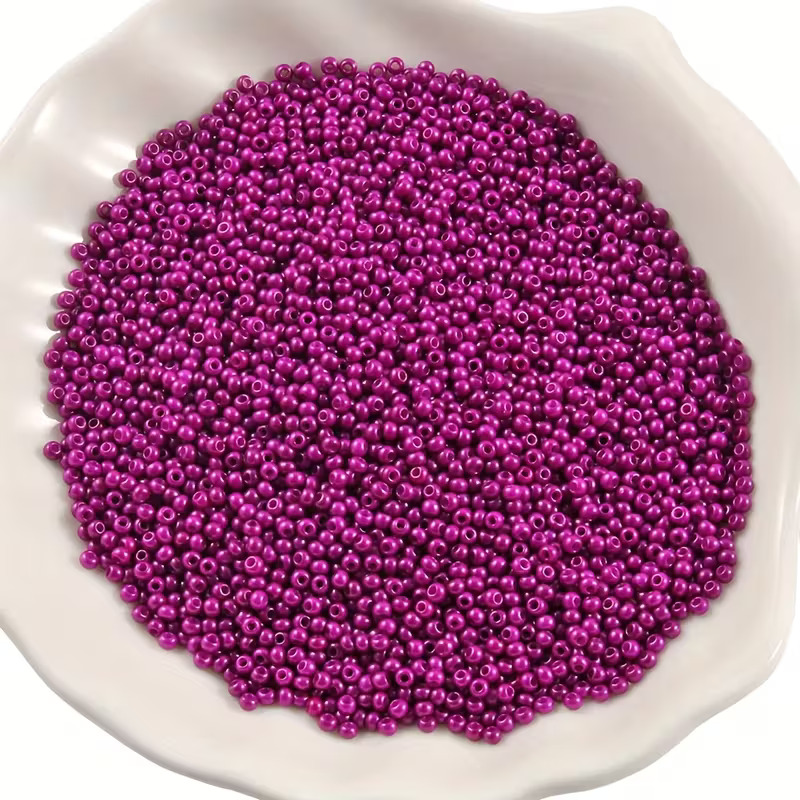 OJOS ABALORIOS MORADOS 2mm + 100 ALFILERES