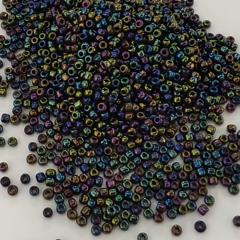 OJOS ABALORIOS 3mm GASOLINA + 100 ALFILERES