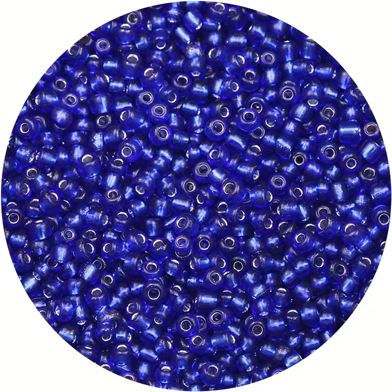 OJOS ABALORIOS 3mm AZUL CRISTAL + 100 ALFILERES