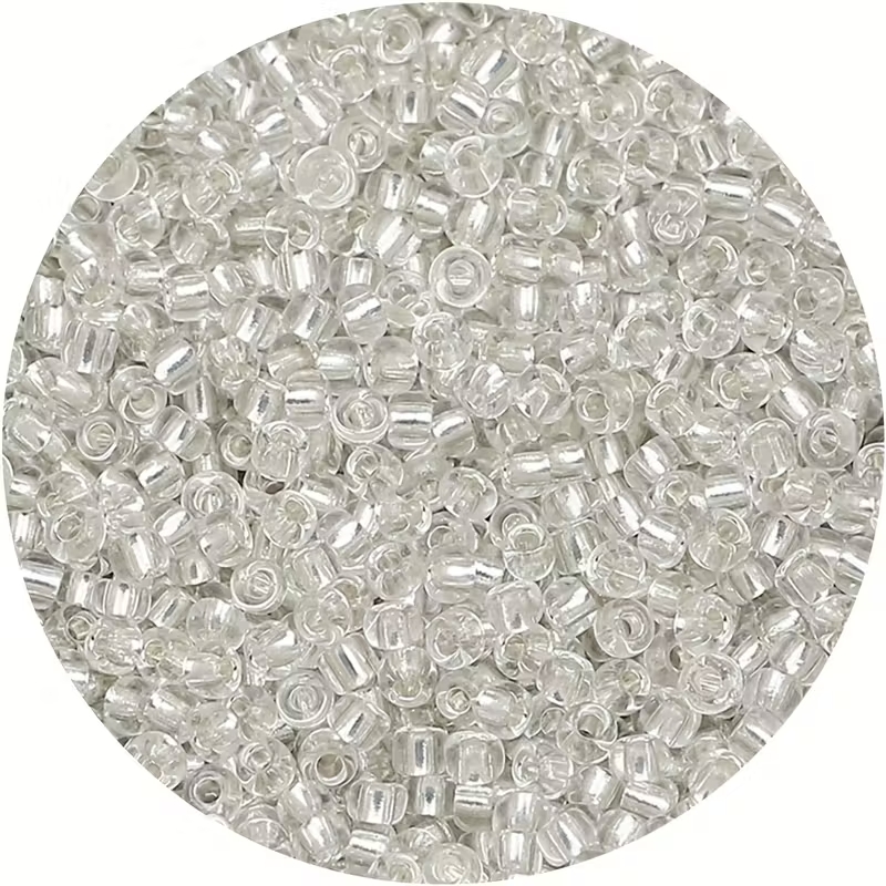 OJOS ABALORIOS 3mm BLANCO CRISTAL + 100 ALFILERES