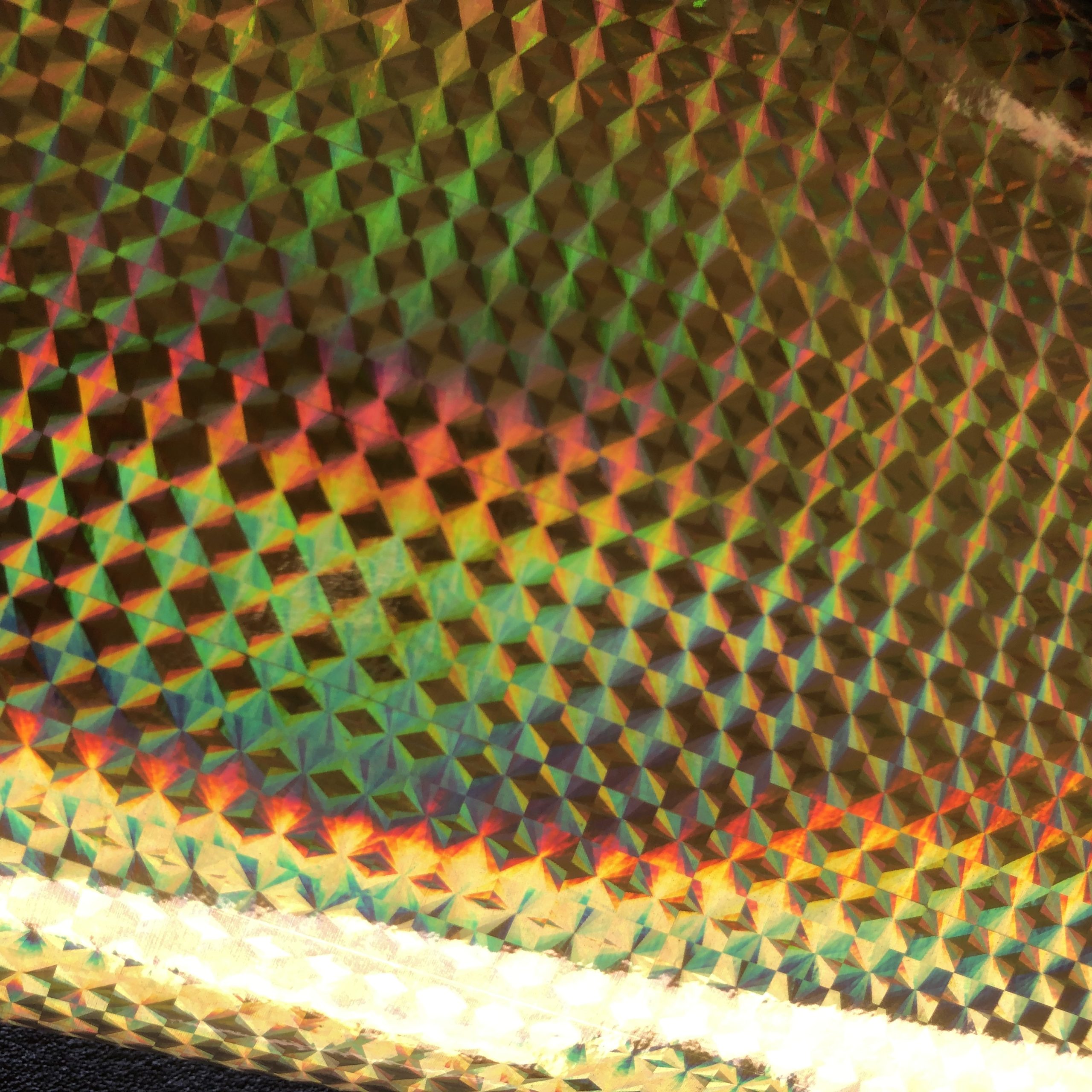 PEGATINA HOLOGRÁFICA DORADA 10X30cm