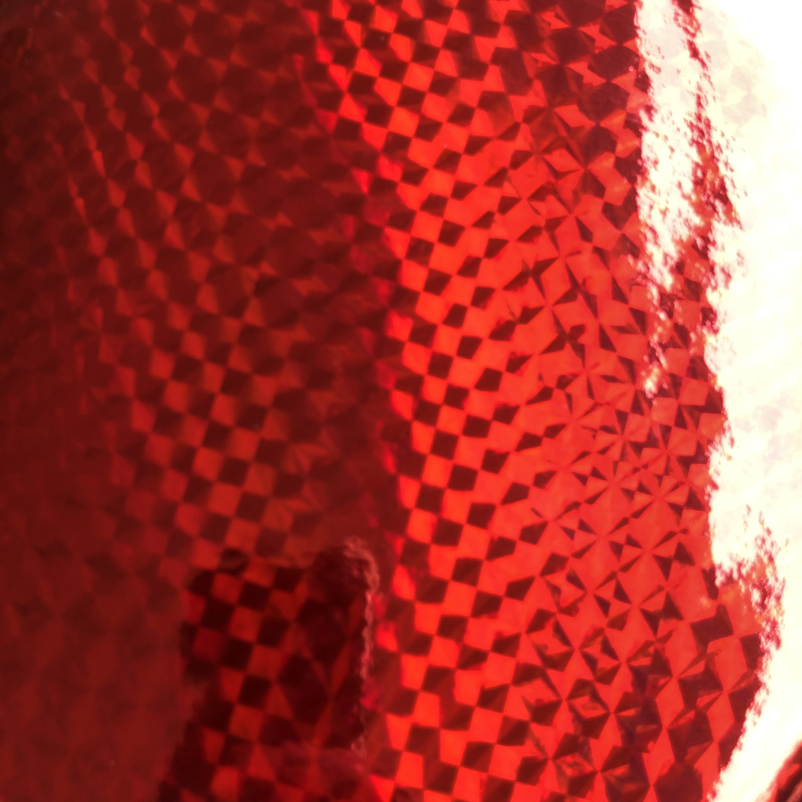 PEGATINA HOLOGRÁFICA ROJA 10X30cm