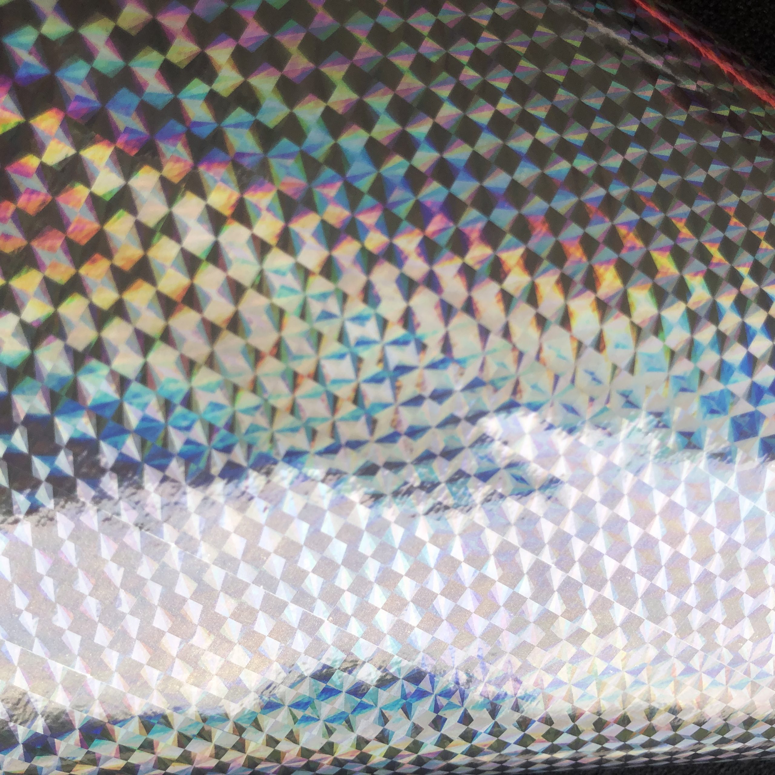 PEGATINA HOLOGRÁFICA PLATA 10X30cm