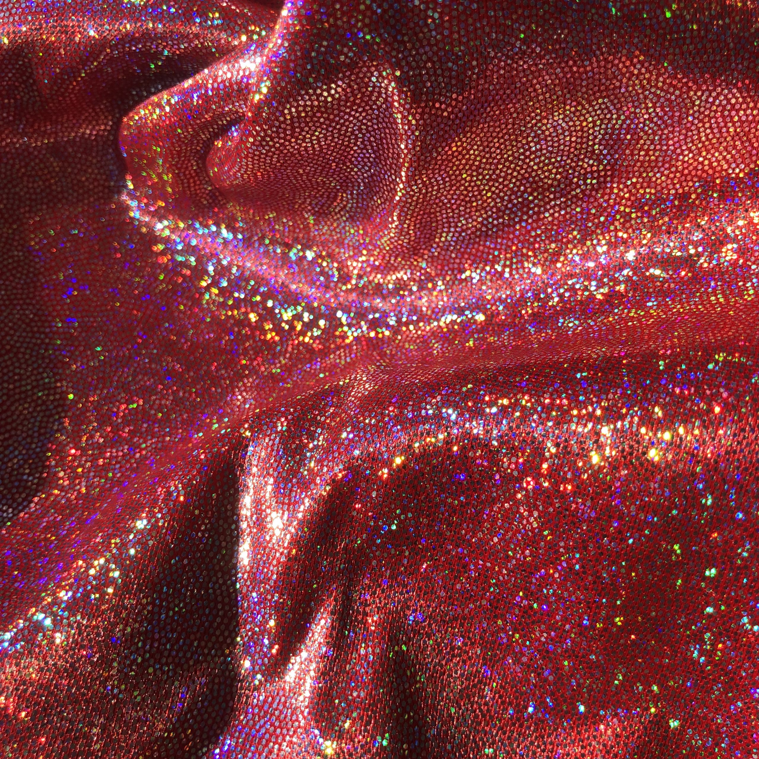 TELA HOLOGRÁFICA ESPECIAL BRILLO ROJO