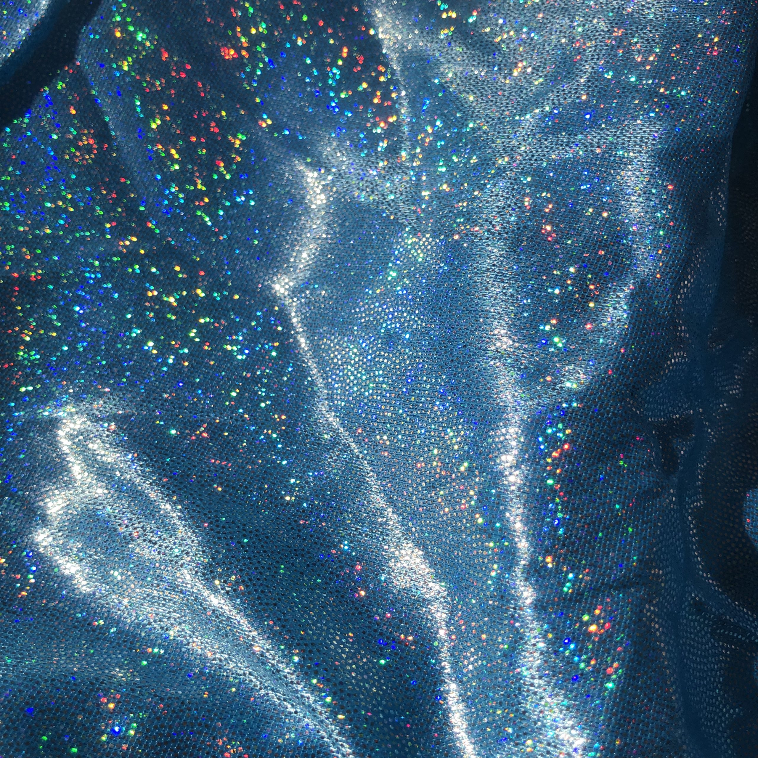 TELA HOLOGRÁFICA ESPECIAL BRILLO AZUL CLARO