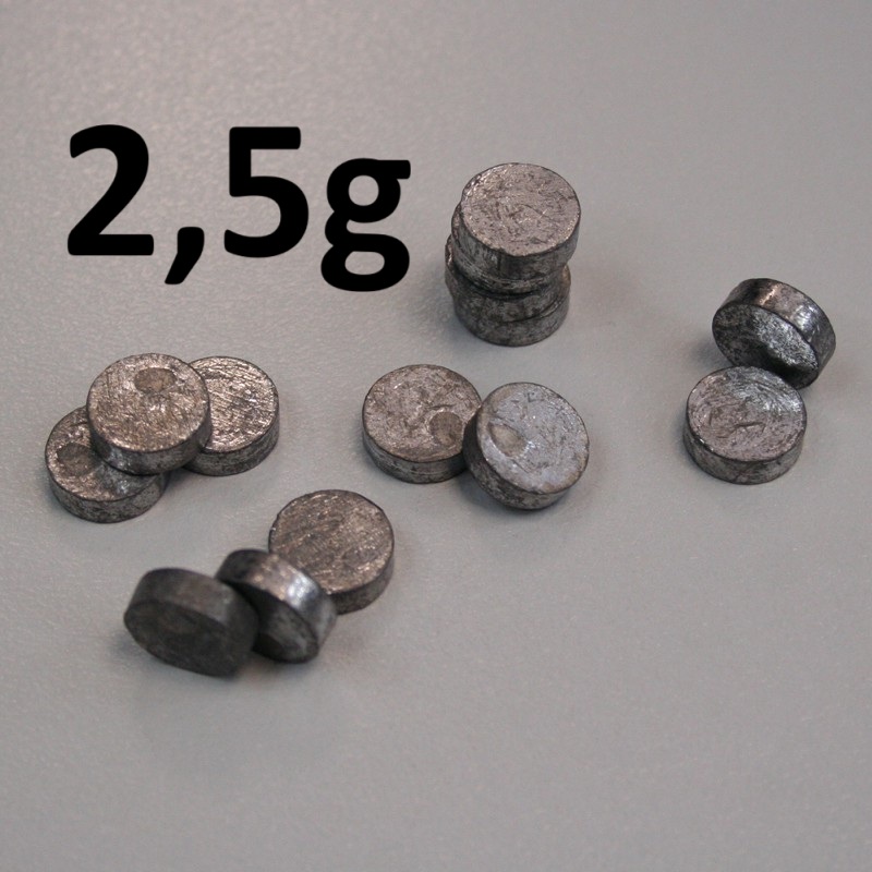 10 PLOMOS DE 2.5g