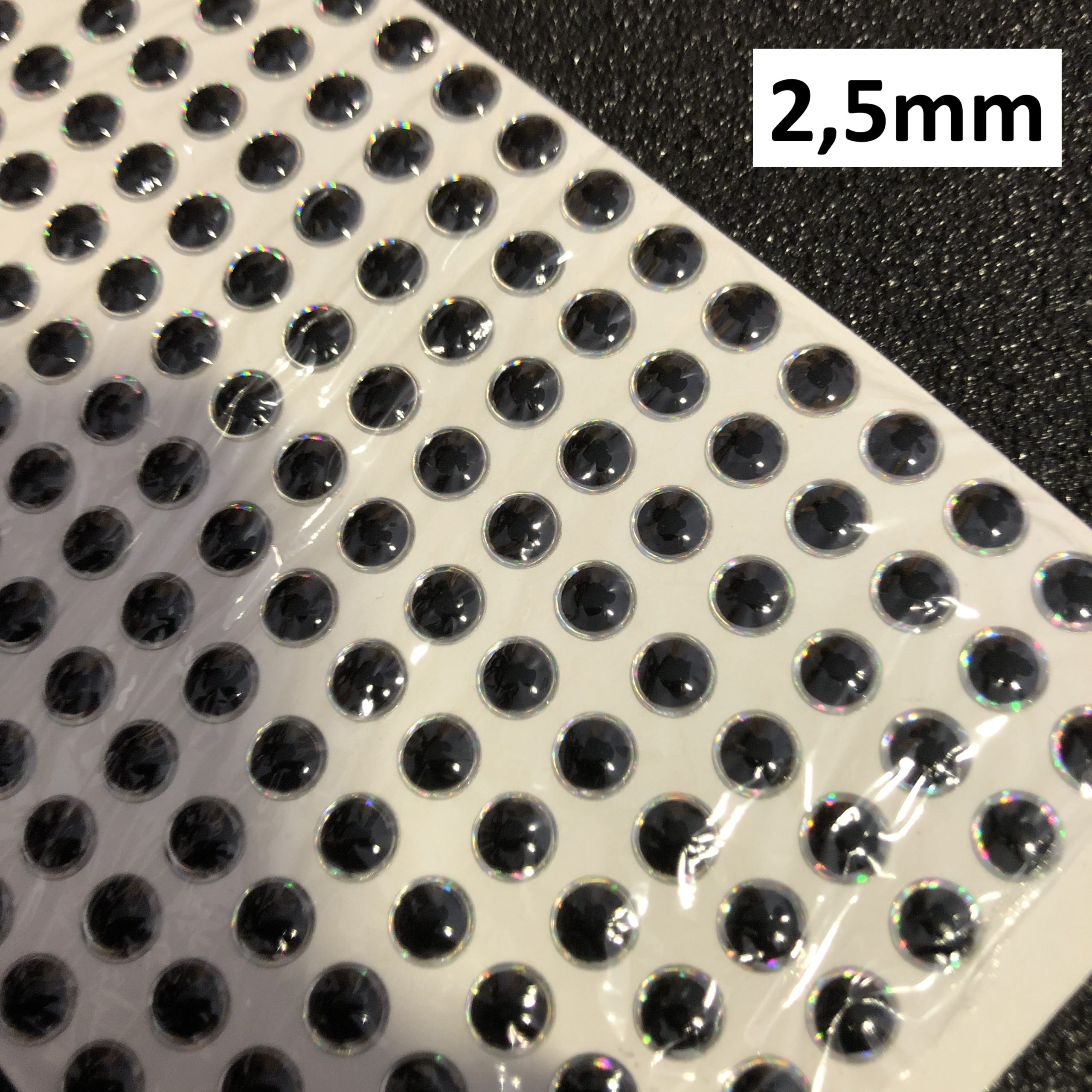 50 OJOS REALISTAS GRAN PUPILA 2.5mm