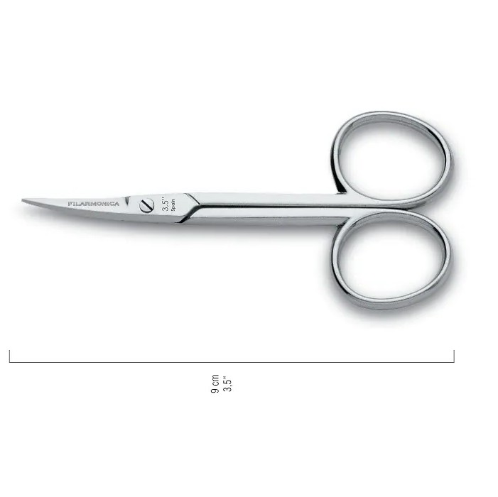 TIJERA CURVA PARA ENTELAR (FILARMÓNICA 3.5¨-9cm)